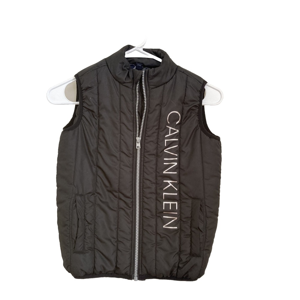 Calvin Klein Girls Size 6โ Black Puffer Vest SleeveLess Logo
